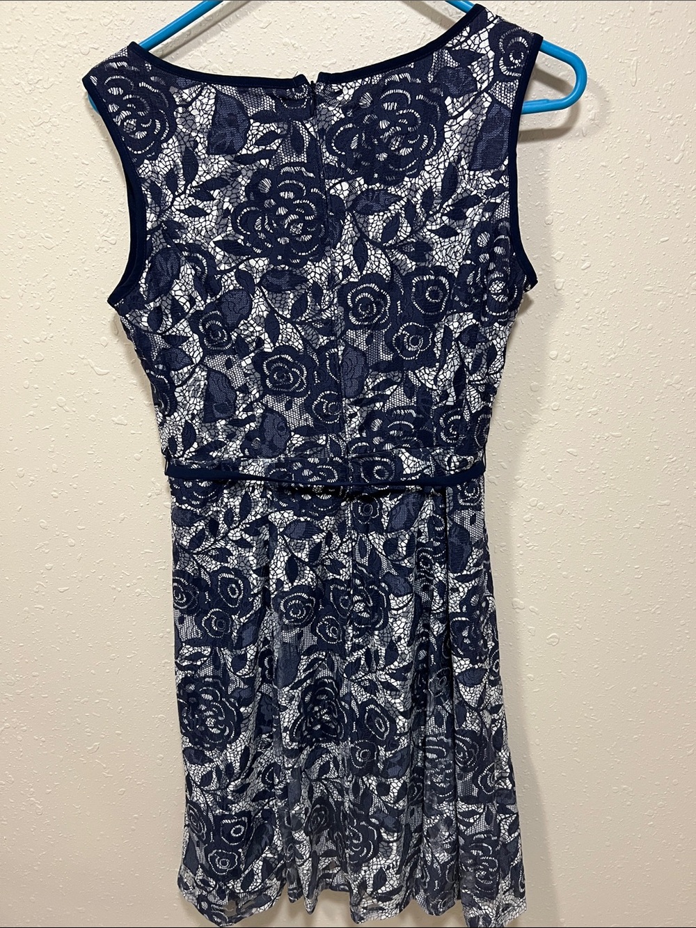 Dress Barn Floral Lace-Effect Fit-and-Flare Dress Ptp 19.5 L 36” - Picture 4 of 5